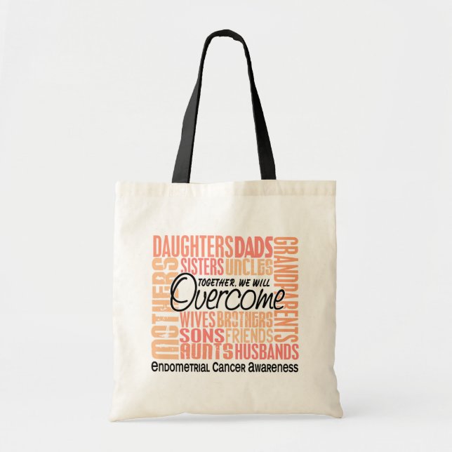 Familien-quadratischer Endometrial Krebs Tragetasche (Vorne)