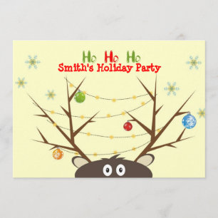 Familien-Ren-WeihnachtsParty Einladung