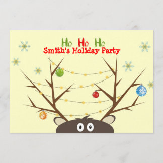 Familien-Ren-WeihnachtsParty Einladung