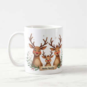 Familien-Rentier-Passtassen Kaffeetasse