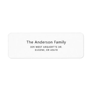 Familien-Rücksendeadressetiketten