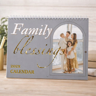 Familien-Segen-Fotos Schrift Christen Kalender