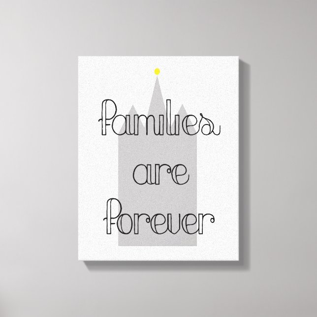 Familien sind für immer lecker Tempel, Liebe Leinwanddruck (Vorderseite)