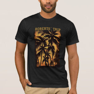 Familien-Sommerurlaub Strand Palmen T-Shirt