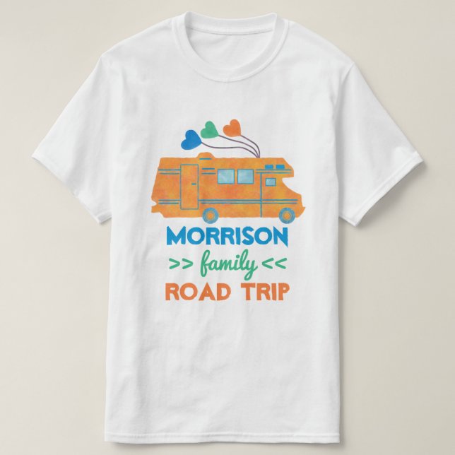 Familien-Straßen-Reise-Ferien-Camper RV | T-Shirt (Design vorne)