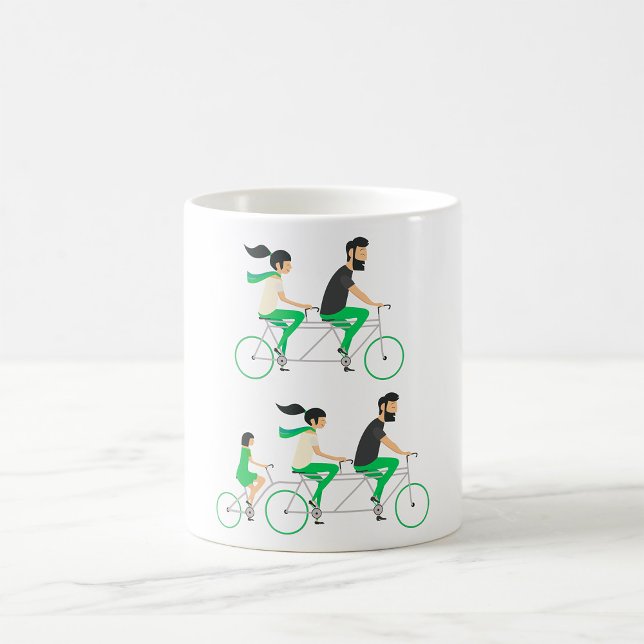 Familien-Tandem-Fahrradfahren Kaffeetasse (Von Creator hochgeladen)