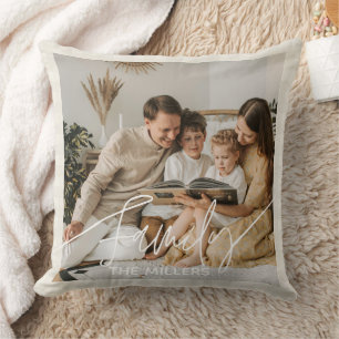 Familien-Text-Overlay-Boho-Elegant-Wurfkissen Kissen