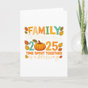 Familien Thanksgiving 2025 Gemeinsam verbrachte Ze Karte