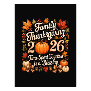 Familien Thanksgiving 2026 Thanksgiving Crew Fotodruck