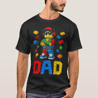 Familien-Vater-Meister-Erbauer-Building-Bricks-Blö T-Shirt