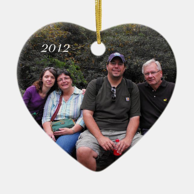 Familien-Verzierung Keramik Ornament (Vorne)