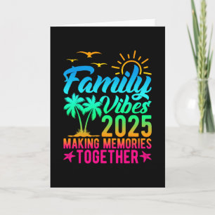 Familien-Vibes 2025 Gemeinsame Erinnerungen Tie Dy Karte