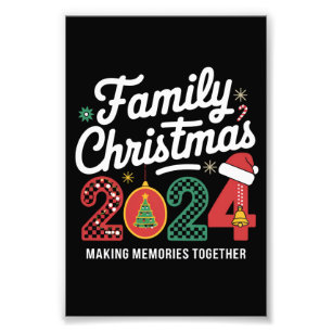 Familien-Weihnachten 2024 passendes Outfit Xmas Sq Fotodruck