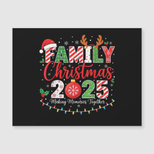 Familien-Weihnachten 2025 Pyjama-Outfit passend Magnetkarte