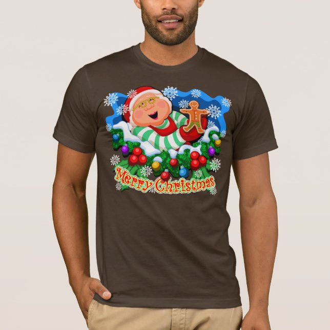 Familien-Weihnachten: FRAU KLAUS T-Shirt (Vorderseite)