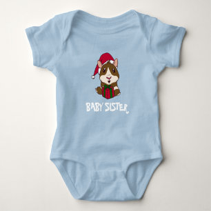 Familien-Weihnachts-Meerschweinchen-Baby-Schwester Baby Strampler