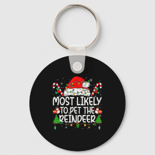 Familien-Weihnachts-Passende 'Most Likely To Pet T Schlüsselanhänger