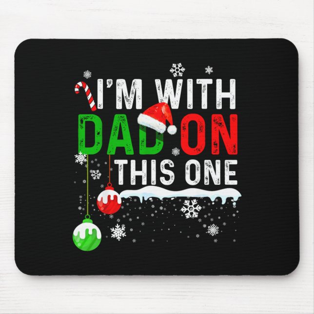 Familien-Weihnachts-Pyjamas passend ich bin mit Pa Mousepad (Vorne)