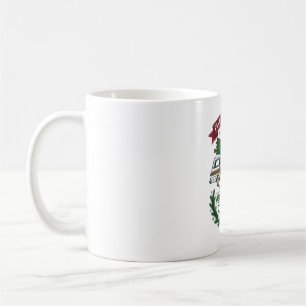 Familien-Weihnachtsbaum-Station-Wagen-Kiefer-Kranz Kaffeetasse
