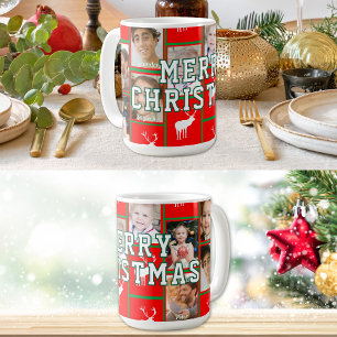 Familien-Weihnachtsfoto Kaffeetasse