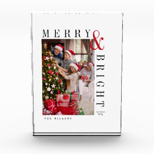 Familien-Weihnachtsfoto Karte Moderne Schrift Feie Fotoblock