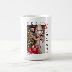 Familien-Weihnachtsfoto Karte Moderne Schrift Urla Kaffeetasse