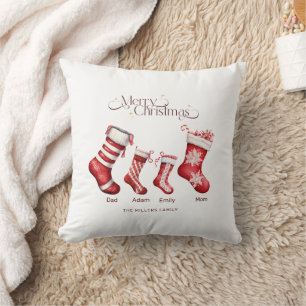 Familien-Weihnachtsgeschenk Personalisiertes Frohe Kissen