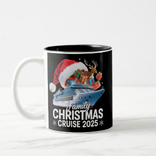 Familien-Weihnachtskreuzfahrt 2025 passendes Weihn Zweifarbige Tasse