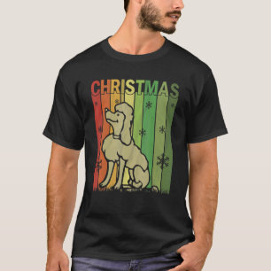 Familien-Weihnachtsschlafanzug passend Retro-Pudel T-Shirt
