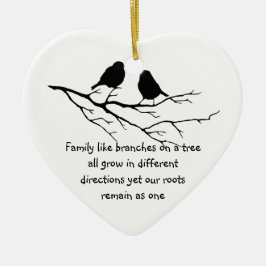 Familien wie Äste auf einem Sprichwort Keramik Ornament