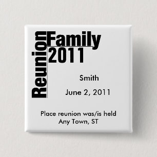 Familien-Wiedersehen-Andenken-Knopf 2011 Button