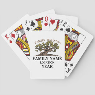 Familien-Wiedersehen-Baum-Spielkarten Spielkarten