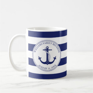 Familien-Wiedersehen-blauer Kaffeetasse
