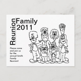 Familien-Wiedersehen-Farbton 2011 laden ein Einladungspostkarte