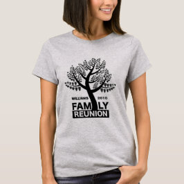Familien-Wiedersehen-Herz-Baum-Schwarz-Silhouette T-Shirt