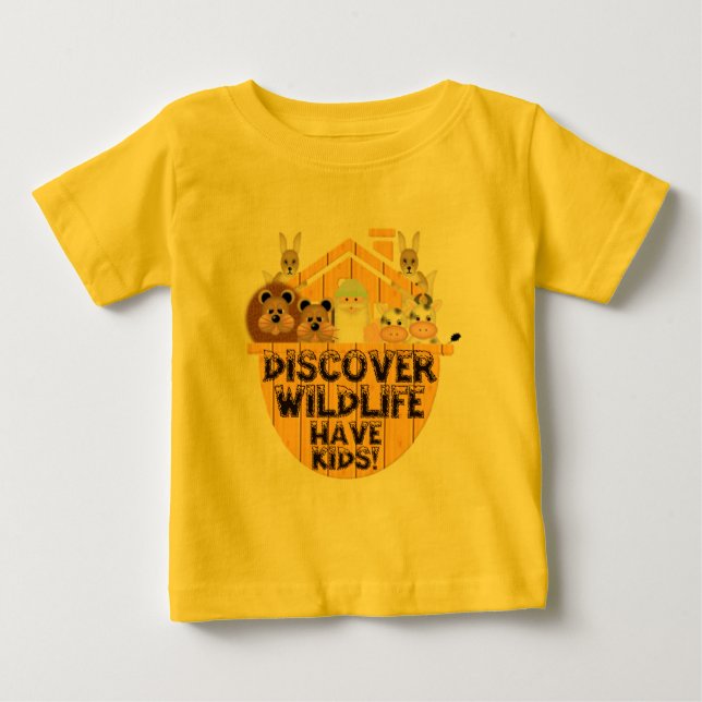 Familien-wild lebende Tiere Baby T-shirt (Vorderseite)
