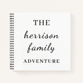 Familienabenteuer Modernes Minimaldesign Notizbuch