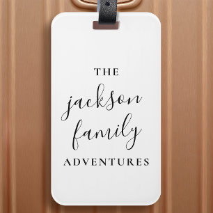 Familienabenteuer   Original Modern Minimalistisch Gepäckanhänger