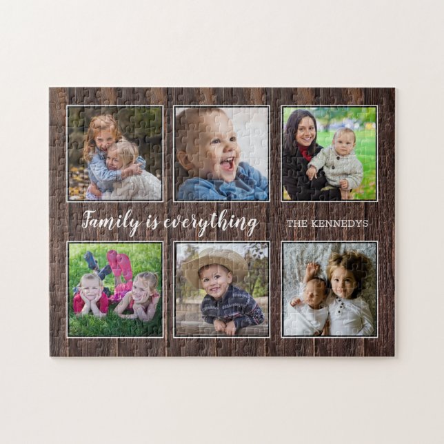 Familienangebot 6 Fotomaterial Rustikales Holz (Horizontal)