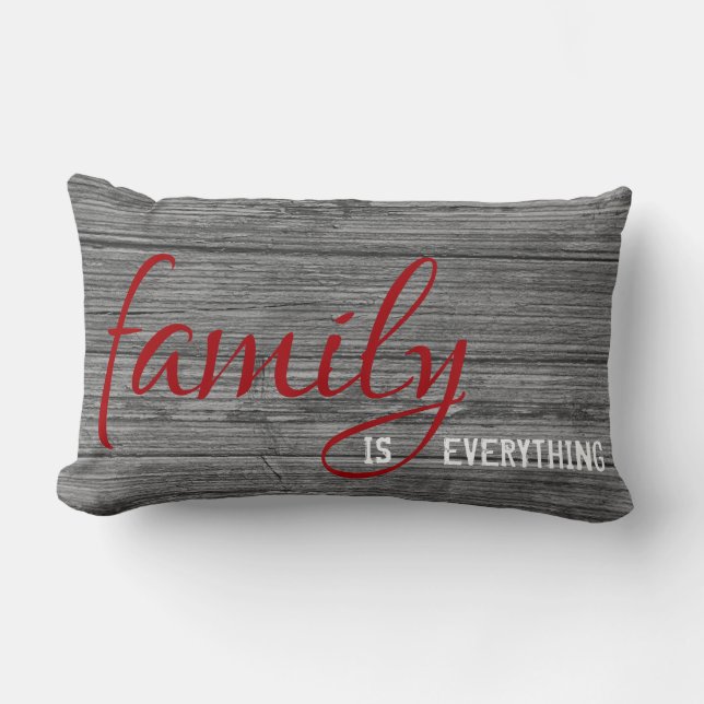 Familienangebot aus rustikalem Holz Lendenkissen (Vorderseite)