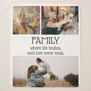 Familienangebot FotoCollage Modernes Personalisier Sherpadecke