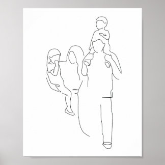 Familienausdruck, Familienportrait, Liebe, Geschen Poster