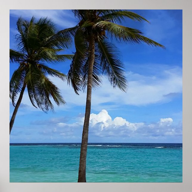 Familienausflug Beach Urlaub Guadeloupe Karibik Poster (Vorne)