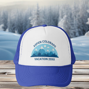 Familienausflug Custom Colorado City Blue Mountain Truckerkappe