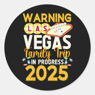 Familienausflug Las Vegas 2025 Las Vegas V Runder Aufkleber