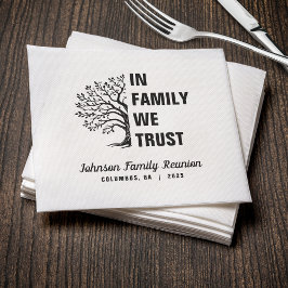 Familienbaum, auf den wir Wiedersehen vertrauen Serviette