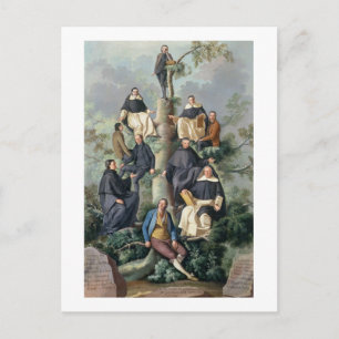 Familienbaum der Familie Sammartin, 1787 Postkarte