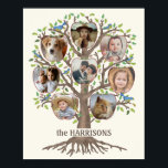 Familienbaum Foto Collage 8 Bilder Name Lt Beige Poster<br><div class="desc">Dieses wunderschöne, personalisierte "Stammbaum"-Poster enthält originale Baumkunstwerke und 8 Fotos in Form von Äpfeln. Das handgezeichnet Kunstwerk zeigt einen Baum mit seinen Wurzeln auf einem hellen, warmen Beige. Der Baum hat bunte Blätter und kleine blaue Vögel, die auf seinen Gliedmaßen sitzen. Verwenden Sie die einfache Vorlage, um acht Fotos und...</div>