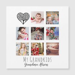 Familienbaum Foto Collage Oma Großmutter Geschenk Magnetkarte