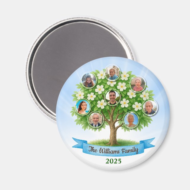 Familienbaum Foto Liebe Ansammlung Beifall Geschen Magnet (Vorderseite/Rückseite)
